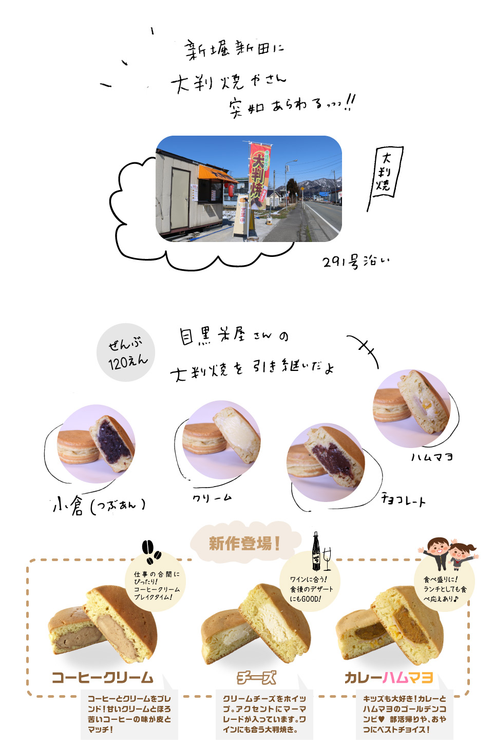 大判焼き・城内・南魚沼・新堀新田・おいしい